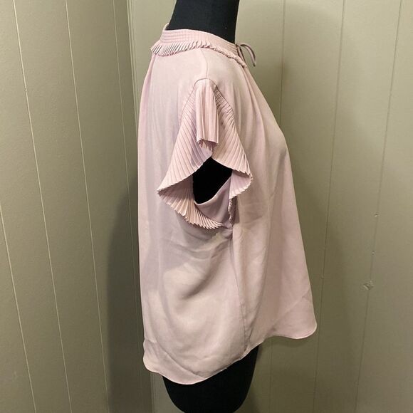 NWT Current Air Large Tunic Top Pleated Neck/Sleeves Relaxed Drawstring Neck - Picture 3 of 6